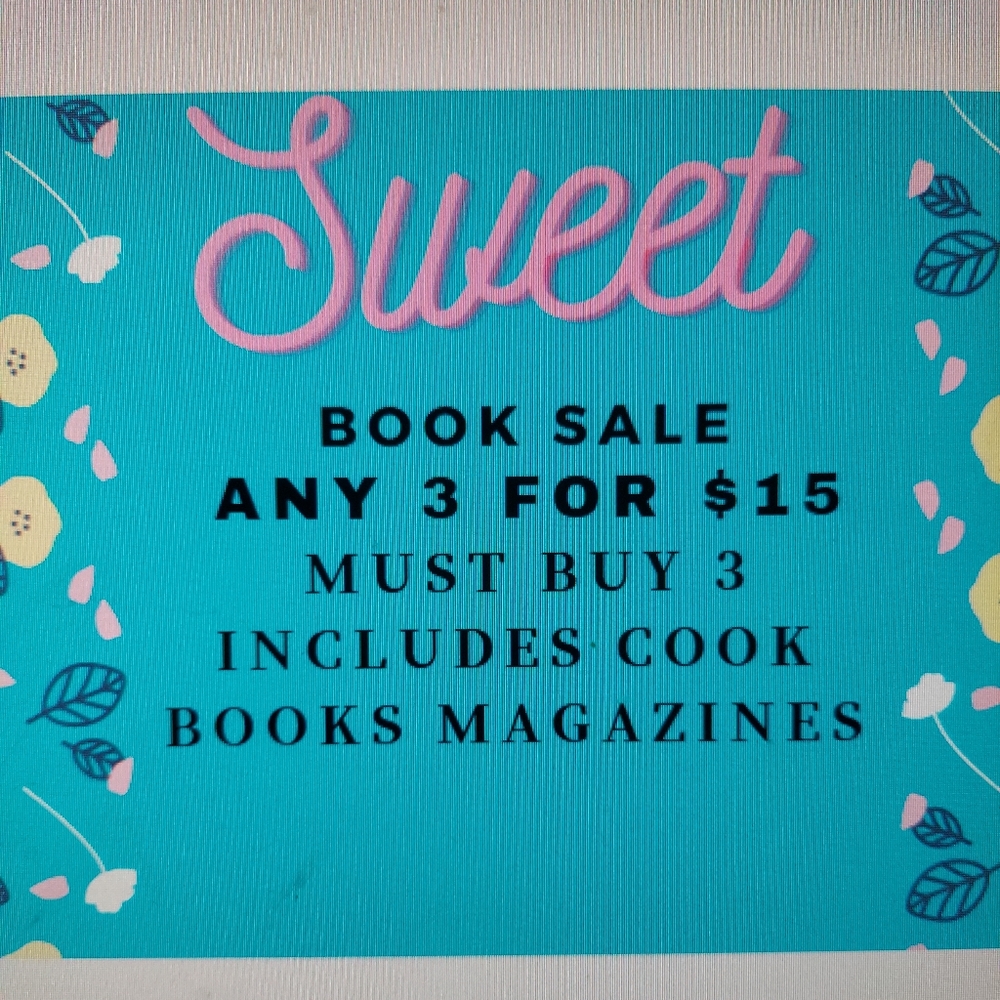 Summer Book sale 3 for $15 includes cook books and magazines